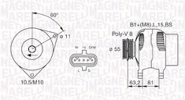 MAGNETI MARELLI Генератор 063731699010